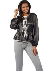 WITT WEIDEN Bluzka w kolorze czarnym rozmiar: 38. Czarne bluzki damskie WITT WEIDEN, bez wzorów, bez kołnierzyka, bez ramiączek. Za 65.23 zł.