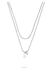 S.Oliver Naszyjnik z zawieszką - dł. 45 cm rozmiar: onesize. Szare naszyjniki damskie S.Oliver, z perłą, ze stali. Za 100.99 zł.