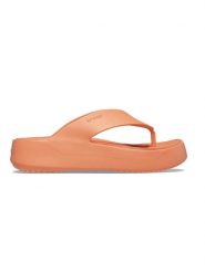 Crocs Japonki "Getaway Platform" w kolorze pomarańczowym rozmiar: 36/37. Pomarańczowe klapki damskie Crocs, bez wzorów, z otwartym noskiem, bez obcasa, na platformie, bez zapięcia. Za 136.13 zł.