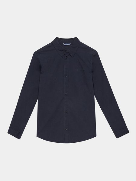 Guess Koszula L3YH04 WE5W0 Granatowy Regular Fit. Niebieskie koszule chłopięce Guess, z aplikacjami, z bawełny, bez kołnierzyka, bez ramiączek. Za 219.99 zł.