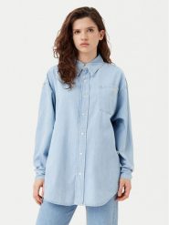Calvin Klein Jeans Koszula jeansowa J20J225010 Błękitny Oversize. Niebieskie koszule damskie Calvin Klein Jeans, l, bez wzorów, z bawełny, bez kołnierzyka, bez ramiączek. W wyprzedaży za 249.99 zł.
