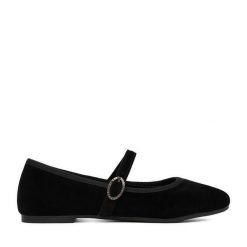 Baleriny DeeZee. Czarne baleriny dziewczęce DeeZee, bez wzorów, bez obcasa, bez zapięcia. Za 59.99 zł.