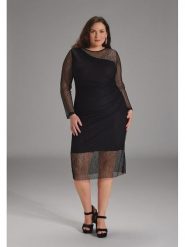 SWING Sukienka w kolorze czarnym rozmiar: 42. Czarne sukienki damskie Swing, bez wzorów, bez ramiączek. Za 315.45 zł.