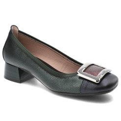 Zielone Półbuty Hispanitas Eleganckie Obuwie Damskie. Zielone półbuty damskie Hispanitas, bez wzorów, ze skóry, bez obcasa, na obcasie, bez zapięcia. Za 549.00 zł.