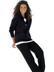 Heine Sweter w kolorze czarnym rozmiar: 42. Czarne swetry klasyczne damskie Heine, bez kołnierzyka. Za 95.92 zł.