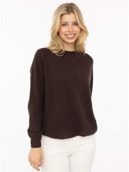 Zwillingsherz Sweter "Blogger" w kolorze brązowym rozmiar: M. Brązowe swetry klasyczne damskie Zwillingsherz, m, z kaszmiru, bez kołnierzyka. Za 524.95 zł.