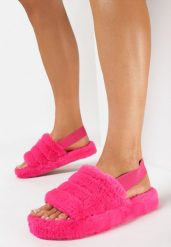 Fuksjowe Kapcie Catana. Czerwone kapcie damskie Born2be, z gumy. Za 34.99 zł.