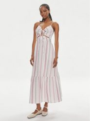 Pepe Jeans Sukienka letnia Diana PL953496 Kolorowy Regular Fit. Sukienki damskie Pepe Jeans, bez wzorów, z jeansu, bez ramiączek. Za 309.99 zł.