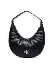 Calvin Klein Torebka Buckle Small Bag LV04F3513G Czarny. Czarne torebki klasyczne damskie Calvin Klein, ze skóry, bez dodatków. Za 409.99 zł.