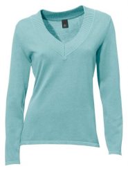 Heine Sweter w kolorze turkusowym rozmiar: 36. Niebieskie swetry klasyczne damskie Heine, z bawełny, bez kołnierzyka. Za 53.17 zł.