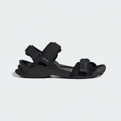 Sandały Terrex Hydroterra. Czarne sandały damskie Adidas, bez wzorów, bez obcasa, bez zapięcia. Za 239.00 zł.