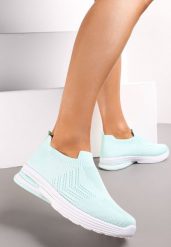 Zielone Wsuwane Buty Sportowe na Płaskiej Podeszwie Sheina. Zielone obuwie sportowe casual damskie Renee, tenisowe. Za 44.99 zł.