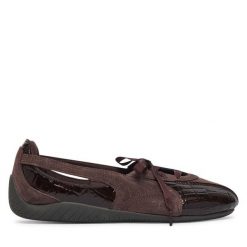 Baleriny Puma. Brązowe balerinki damskie Puma, bez wzorów. Za 399.99 zł.
