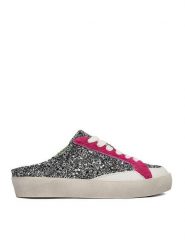 Eva Minge Klapki AHRI-25/502 Srebrny. Szare klapki damskie Eva Minge, bez wzorów, z syntetyku, bez obcasa, bez zapięcia. Za 379.99 zł.