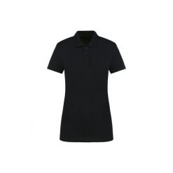 Koszulka polo z suprima dla kobiet Kariban Premium. Czarne bluzki damskie KARIBAN, bez wzorów, z bawełny, bez kołnierzyka, bez ramiączek. Za 144.00 zł.