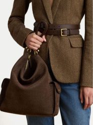 LAUREN RALPH LAUREN Torebka 431P18458003 Brązowy ciemny. Brązowe torebki klasyczne damskie Lauren Ralph Lauren, z nubiku, bez dodatków. Za 2,399.00 zł.