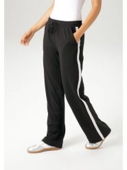 Aniston Spodnie dresowe w kolorze czarnym rozmiar: 46. Czarne spodnie dresowe damskie Aniston, bez wzorów, z dresówki. Za 65.54 zł.