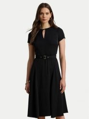 LAUREN RALPH LAUREN Sukienka koktajlowa 200973369002 Czarny Flare Fit. Czarne sukienki damskie Lauren Ralph Lauren, bez wzorów, z syntetyku, wizytowe, bez ramiączek. Za 959.99 zł.