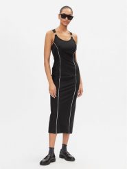 Liu Jo Sport Sukienka codzienna TA4140 J7912 Czarny Slim Fit. Czarne sukienki damskie Liu Jo Sport, bez wzorów, z syntetyku, sportowe, bez ramiączek. Za 419.99 zł.