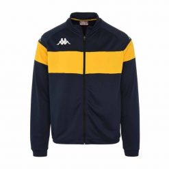 Kurtka z dresu Kappa Dacone. Niebieskie kurtki damskie Kappa, l, bez wzorów, z dresówki, bez kaptura. Za 231.50 zł.