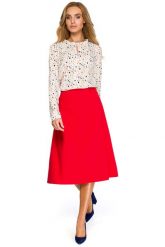 Czerwona Klasyczna Trapezowa Spódnica Midi. Czerwone spódnice damskie MOE, l, bez wzorów, z elastanu, klasyczne, midi. Za 187.90 zł.