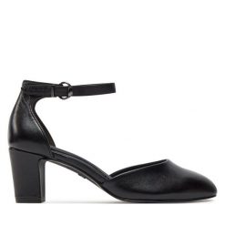 Czółenka Tamaris. Czarne czółenka damskie Tamaris, bez wzorów, bez obcasa. Za 229.99 zł.