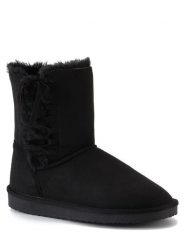 ISLAND BOOT Botki zimowe "Goldboro" w kolorze czarnym rozmiar: 39. Czarne botki damskie Island Boot, na zimę, z materiału, bez obcasa, bez zapięcia. Za 171.68 zł.