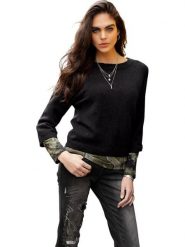 Heine Sweter w kolorze czarnym rozmiar: 40. Czarne swetry klasyczne damskie Heine, bez kołnierzyka. Za 43.99 zł.