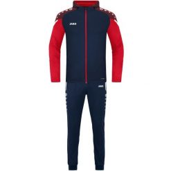 Dres z kapturem Jako Performance. Czerwone kombinezony damskie JAKO, m, bez wzorów, z dresówki, sportowe, bez kołnierzyka, bez ramiączek. Za 478.95 zł.