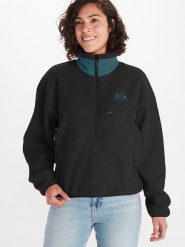 Marmot Bluza polarowa "94 E.C.O." w kolorze czarno-zielonym rozmiar: XS. Czarne bluzy damskie Marmot, xs, bez wzorów, z polaru, bez kaptura. Za 140.20 zł.