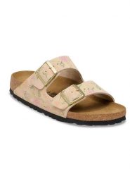 Birkenstock Skórzane klapki "Arizona" w kolorze jasnoróżowym rozmiar: 41. Różowe klapki damskie Birkenstock, bez wzorów, ze skóry, z otwartym noskiem, bez obcasa, bez zapięcia. Za 419.95 zł.