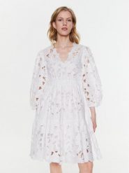 Red Valentino Sukienka codzienna 2R3VA22Y6QA Biały Regular Fit. Białe sukienki damskie Red Valentino, bez wzorów, z syntetyku, bez ramiączek. Za 4,499.00 zł.