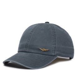 Czapka z daszkiem Aeronautica Militare. Niebieskie czapki z daszkiem damskie Aeronautica Militare, bez wzorów. Za 189.99 zł.