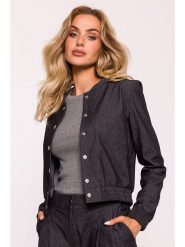Made of emotion Bluza w kolorze antracytowym rozmiar: S. Czarne bluzy damskie Made Of Emotion, s, bez wzorów, z bawełny, bez kaptura. Za 193.24 zł.