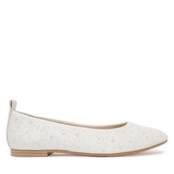 Baleriny Tamaris. Białe balerinki damskie Tamaris, bez wzorów. Za 189.99 zł.