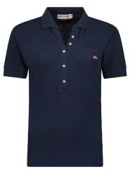 Geographical Norway Koszulka polo "Kelodie" w kolorze granatowym rozmiar: XXL. Niebieskie koszulki damskie Geographical Norway, xxl, bez wzorów, bez kołnierzyka, bez ramiączek. Za 91.34 zł.