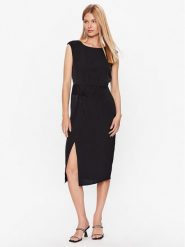 DKNY Sukienka koktajlowa DD3E2011 Czarny Regular Fit. Czarne sukienki damskie DKNY, bez wzorów, z syntetyku, wizytowe, bez ramiączek. Za 419.99 zł.