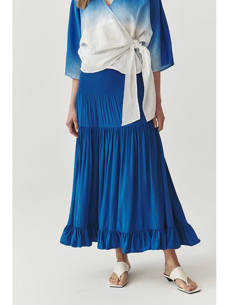 TATUUM Spódnica w kolorze niebieskim rozmiar: 38. Niebieskie spódnice damskie TATUUM, bez wzorów, z wiskozy, maxi. Za 171.28 zł.