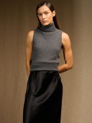 Perfect Cashmere Kaszmirowy bezrękawnik w kolorze antracytowym rozmiar: M. Czarne golfy damskie Perfect Cashmere, m, z kaszmiru, bez kołnierzyka. Za 260.99 zł.