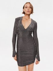 Silvian Heach Sukienka koktajlowa CVA23118VE Czarny Slim Fit. Czarne sukienki damskie Silvian Heach, bez wzorów, z syntetyku, wizytowe, bez ramiączek. Za 239.99 zł.