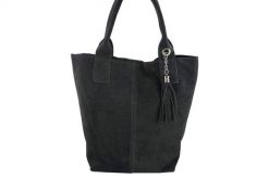 Shopper bag skórzany BARBERINI'S c. szary 375/8-28. Szare shopper bag Barberinis, bez wzorów, ze skóry, bez dodatków. Za 199.99 zł.