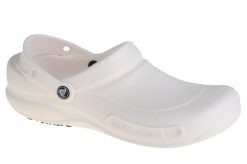 Japonki Crocs Bistro, Dla obu płci. Białe klapki damskie Crocs, bez wzorów, z materiału, bez obcasa, bez zapięcia. Za 199.00 zł.