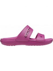 Crocs Klapki "Classic" w kolorze różowym rozmiar: 38/39. Różowe klapki damskie Crocs, bez wzorów, z otwartym noskiem, bez obcasa, bez zapięcia. Za 79.03 zł.