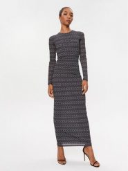 Patrizia Pepe Sukienka codzienna 2A2655/J152 XZ01 Czarny Slim Fit. Czarne sukienki damskie Patrizia Pepe, bez wzorów, z syntetyku, bez ramiączek. Za 449.99 zł.