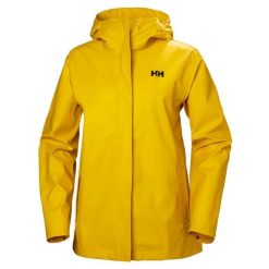 Damska kurtka wodoodporna Helly Hansen moss. Żółte kurtki damskie Helly Hansen, m, bez wzorów, z włókna, bez kaptura. Za 424.50 zł.