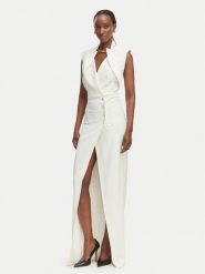 Elisabetta Franchi Sukienka wieczorowa AB-R31-61E2 Biały Regular Fit. Białe sukienki damskie Elisabetta Franchi, bez wzorów, z syntetyku, wizytowe, bez ramiączek. Za 2,509.00 zł.