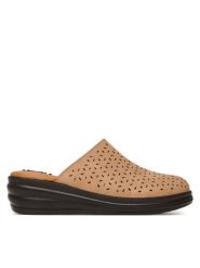 Go Soft Klapki LA3J7701-7 Beżowy. Brązowe klapki damskie GO SOFT, bez wzorów, z materiału, bez obcasa, bez zapięcia. Za 119.99 zł.
