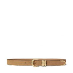 Pasek LAUREN RALPH LAUREN. Brązowe paski damskie Lauren Ralph Lauren, bez wzorów. Za 469.99 zł.