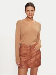 Gant Sweter 4803187 Beżowy Regular Fit. Brązowe swetry klasyczne damskie Gant, l, z bawełny, bez kołnierzyka. Za 359.99 zł.