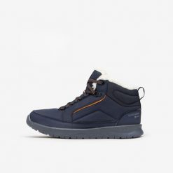 Buty turystyczne damskie Quechua SH100 Mid wodoodporne. Czarne obuwie trekkingowe damskie QUECHUA, przed kolano, bez zapięcia. Za 159.99 zł.
